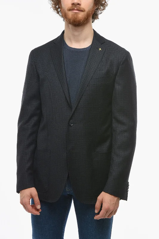 Corneliani CC COLLECTION Half-lined RIGHT Blazer with Patch Pockets