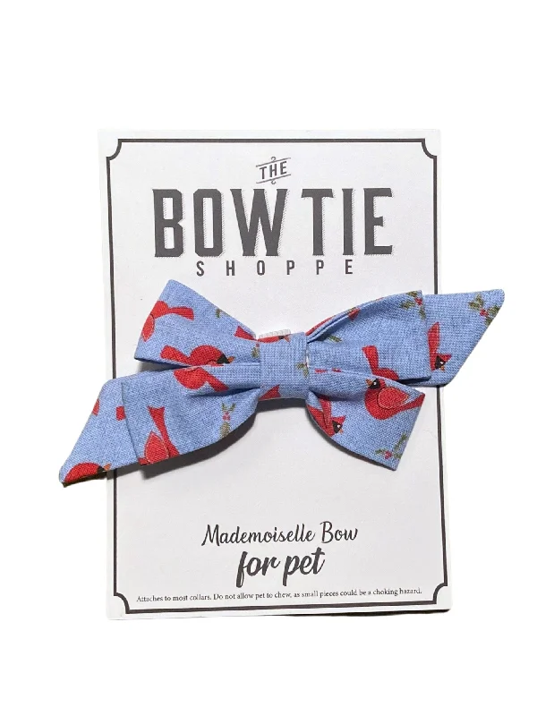 Mademoiselle Pet Bow - Cardinal Holiday