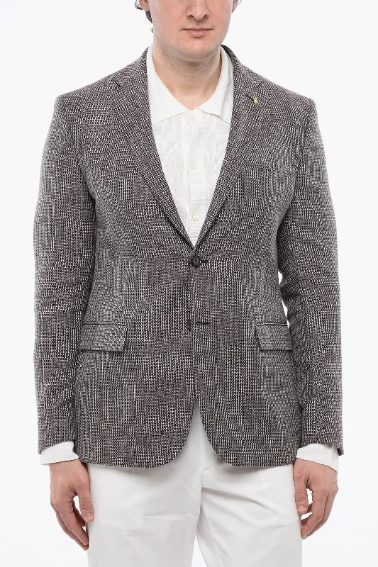 Corneliani Cc Collection Embroidered 2-Buttons Blazer With Flap Pockets