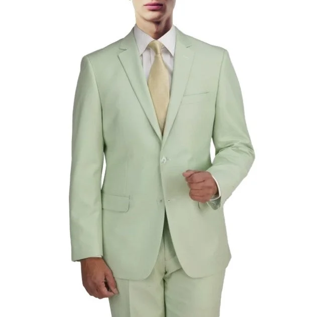 New York Man Italian Designer Sage 2 Piece Suit (available in Slim or Modern fit)