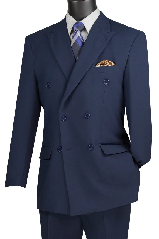 Ramses Collection - Double Breasted 2 Piece Suit Regular Fit in Navy