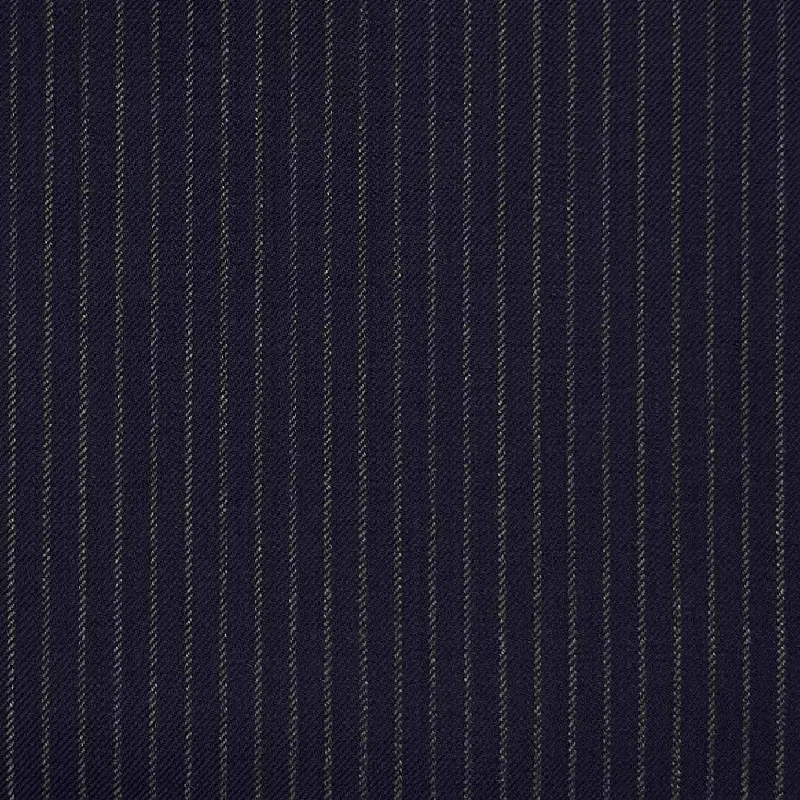 VITALE BARBERIS CANONICO (Revenge Super 150's) - Made In Italy - Midnight Blue Narrow Chalkstripes