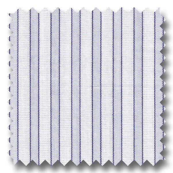 Light Blue and Dark Blue Stripe 2Ply Broadcloth - Custom Dress Shirt