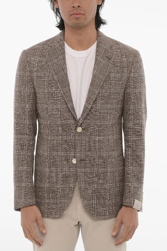 Corneliani Side Vents Notch Lapel Gate 2-Button Blazer