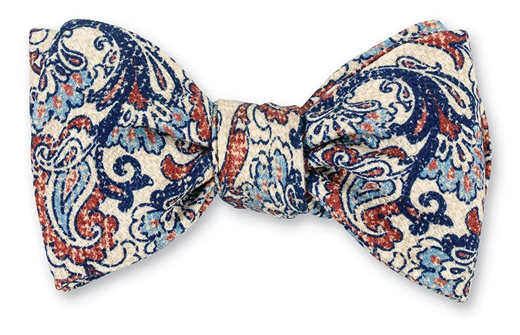 Burgundy Chester Paisley Bow Tie - B5599