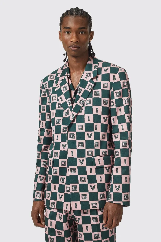 Bonucci Oversized Green Check Jacket - ARCHIVE