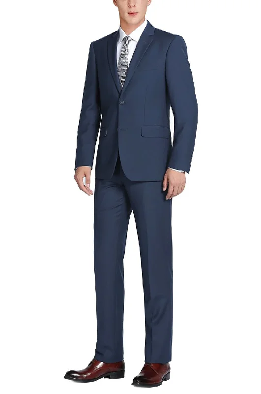 Vanderbilt Collection - Classic 2 Piece Suit 2 Buttons Regular Fit In Navy