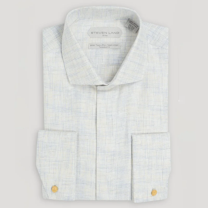 The Malcolm Dress Shirt | Semi Spread Collar | Mitered French Cuff