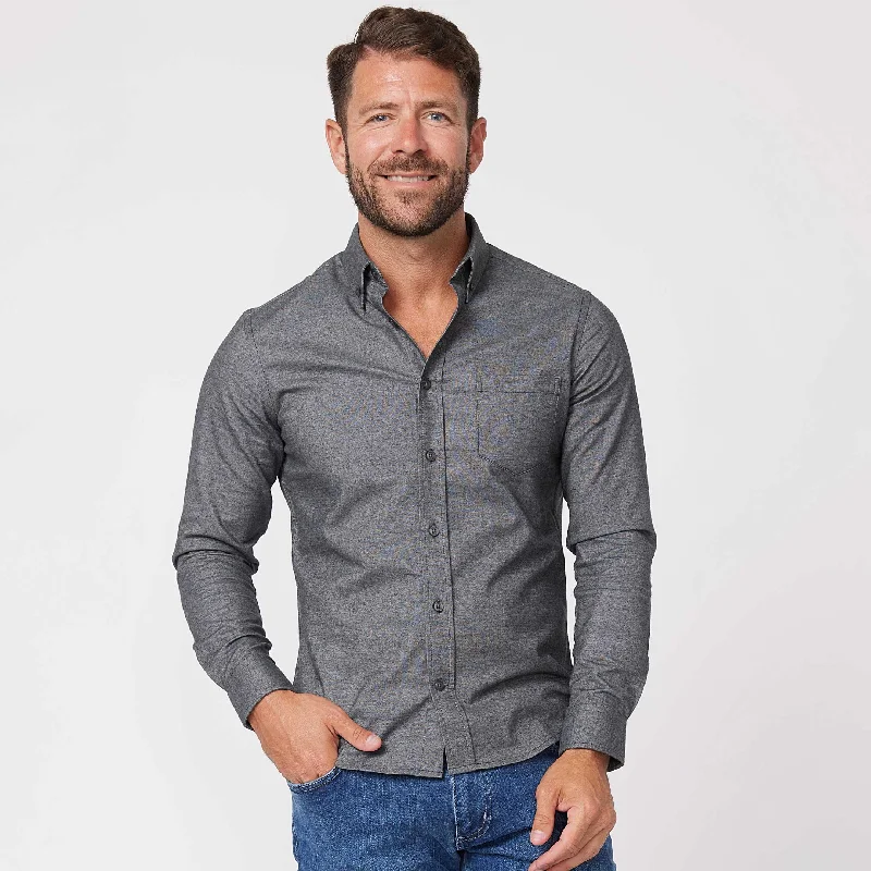 Heather Charcoal Brushed Shirt