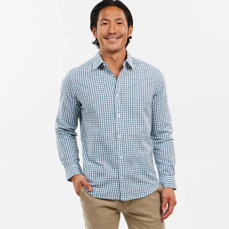 Seaglass Gingham Seersucker Shirt