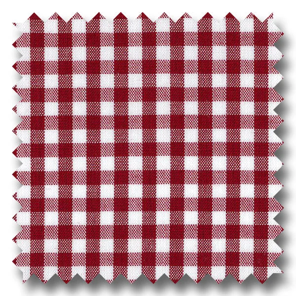 Red Gingham Check Broadcloth - Custom Dress Shirt