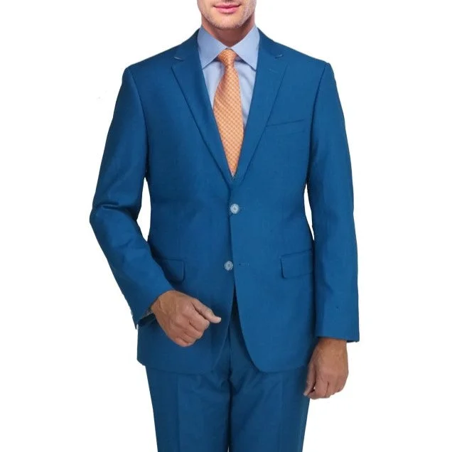 New York Man Italian Designer Teal 2 Piece Suit (available in Modern fit)