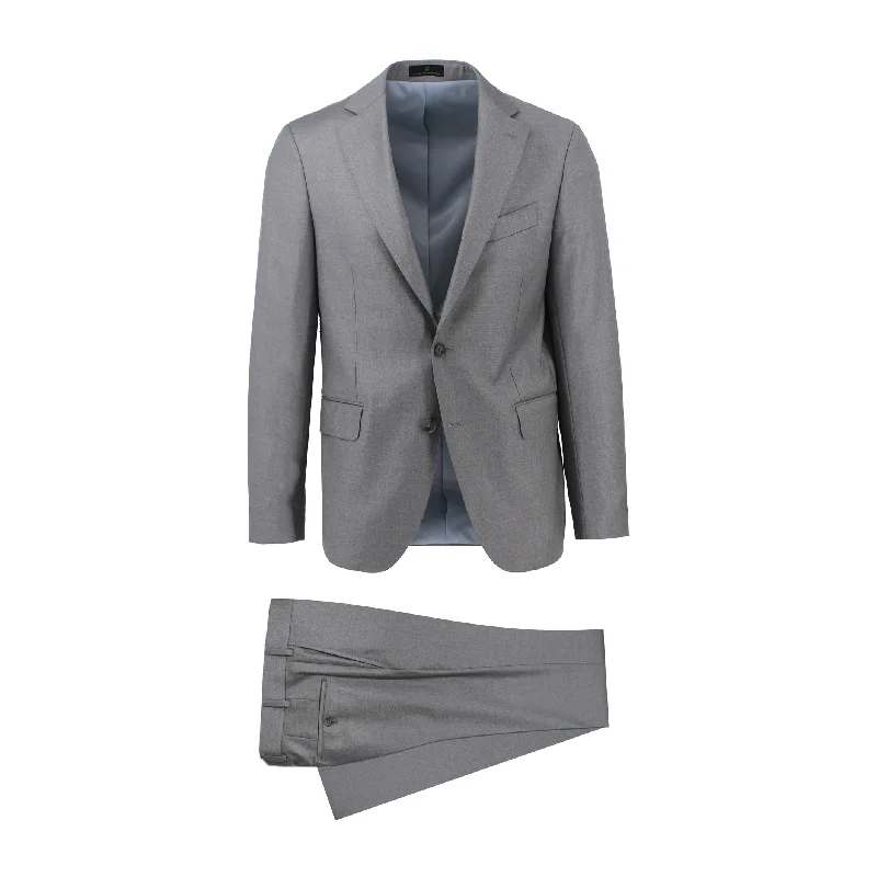 Notch Lapel Light Grey Suit