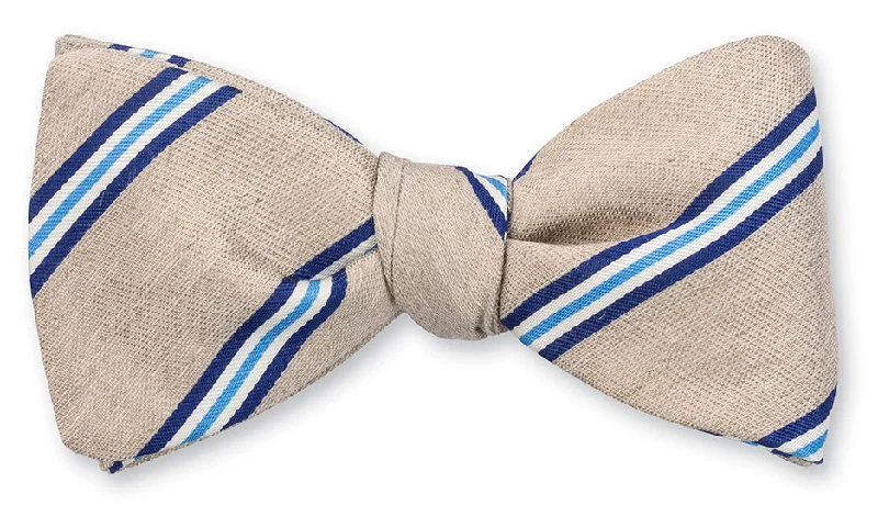 Natural Falcon Stripes Bow Tie - B5453