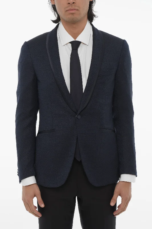 Corneliani Shawl Lapel Cerimonia Academy Jacquard Blazer