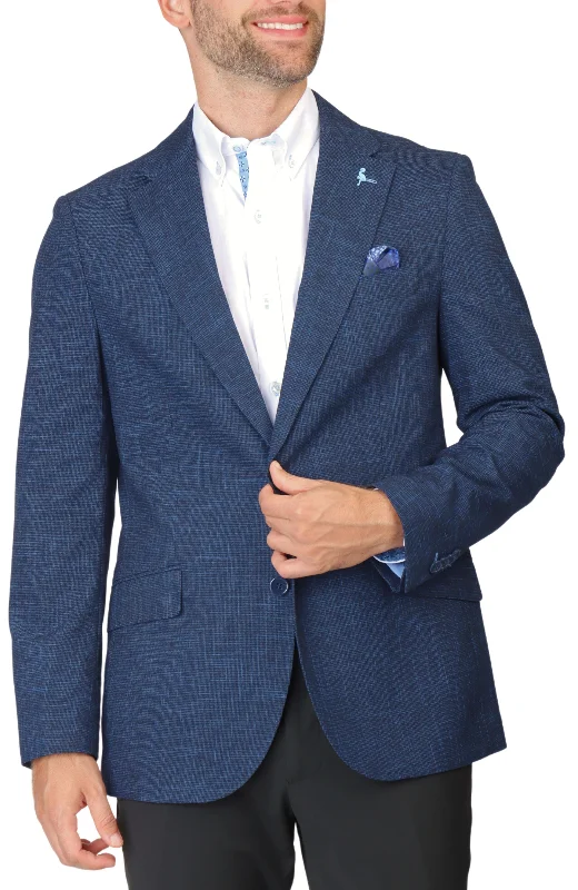 Navy Tonal Broken Check Sport Coat