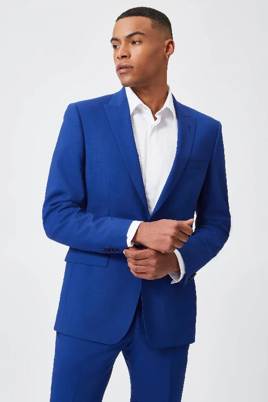 Perrin Slim Fit Bright Blue Wool Jacket - ARCHIVE