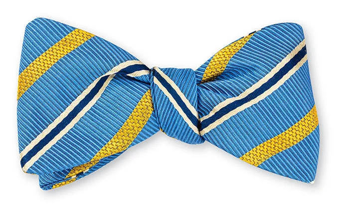 Light Blue Winston Stripes Bow Tie - B5314