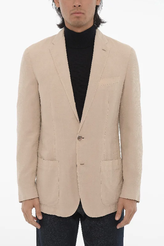 Corneliani Id Side Vents Notch Lapel Unlined 2-Button Blazer